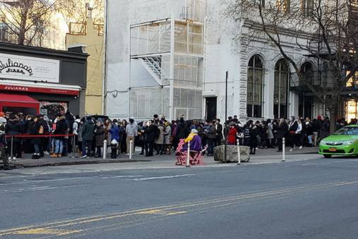Today, on Boxing Day, the lines for Juliana's and Grimaldi's in DUMBO have now merged into a mega line